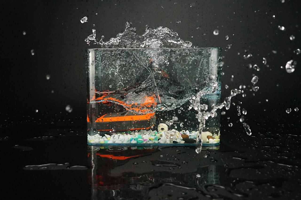 Polaris 4D with water droplets