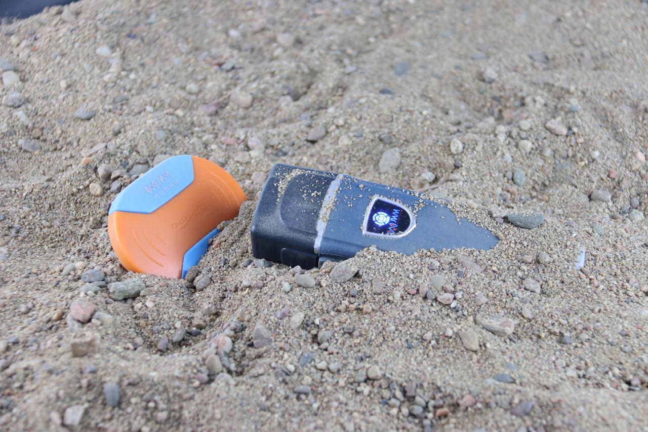 JWM device buried in sand